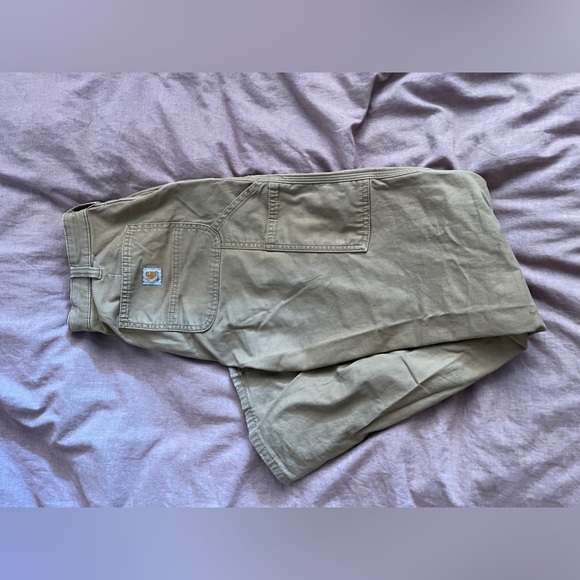 Women’s tan Carhartt working pants! - Picture 1 of 4